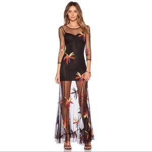 For Love And Lemons Birds Of Paradise Maxi Dress